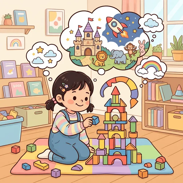 Bé 4 tuổi phát triển trí tưởng tượng và khả năng tập trung vượt bậc