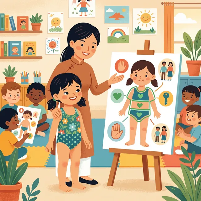 Dạy bé về cơ thể giúp con tự bảo vệ bản thân