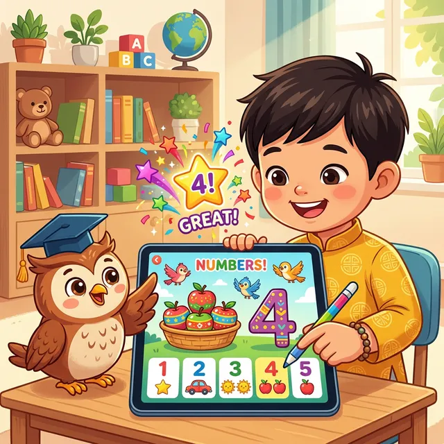 Cú Thông Minh giúp bé học số theo lộ trình chuẩn khoa học