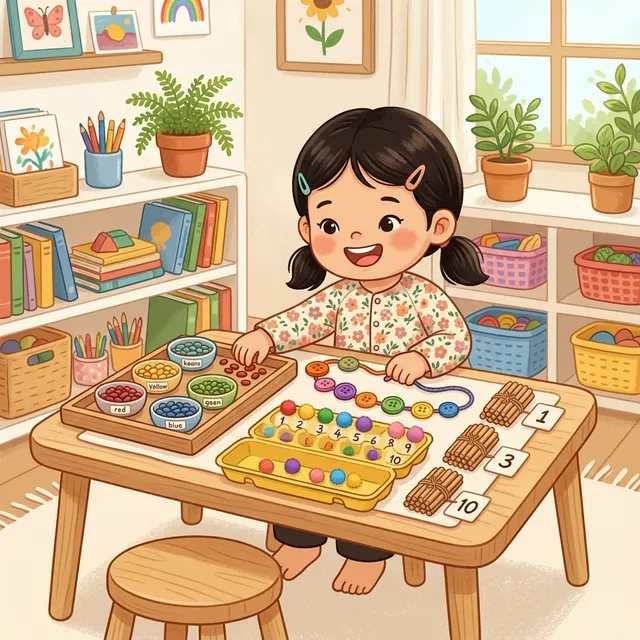 Đồ chơi toán học tự làm giúp bé học số hiệu quả