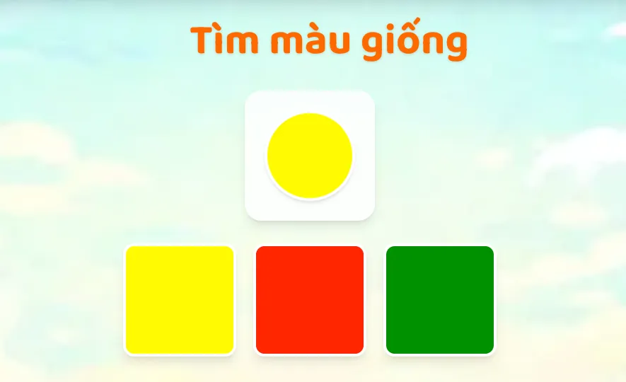 Bé rèn luyện khả năng quan sát qua các bài tập phân loại màu