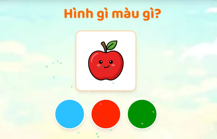 Niềm vui khi bé hoàn thành thử thách màu sắc