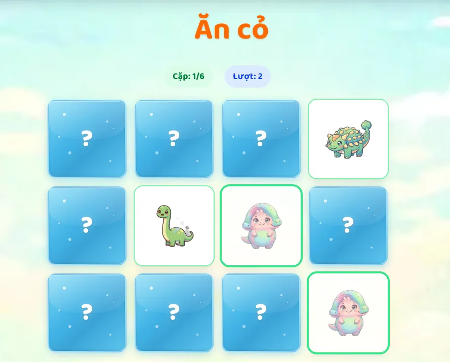 Bé hào hứng vượt qua các thử thách về thế giới khủng long