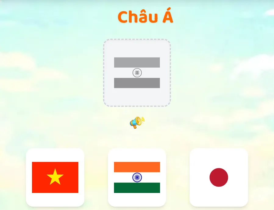 Bé vượt qua các thử thách nhận diện quốc kỳ đầy màu sắc