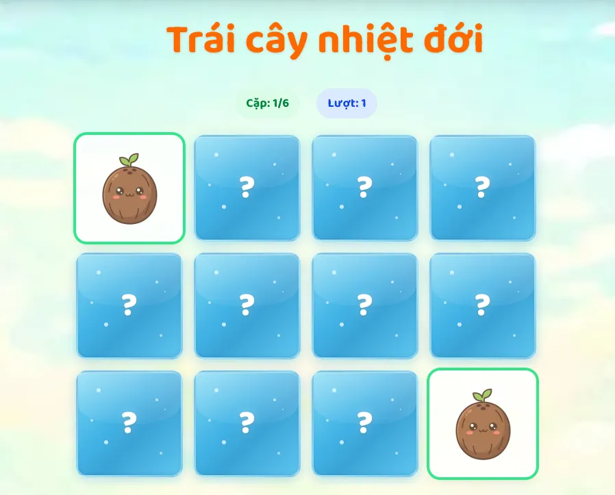 Niềm vui khi bé hoàn thành các thử thách trong khu vườn trái cây