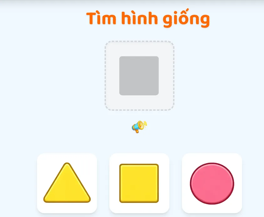 Bé hào hứng tìm kiếm các hình dạng ẩn giấu trong tranh