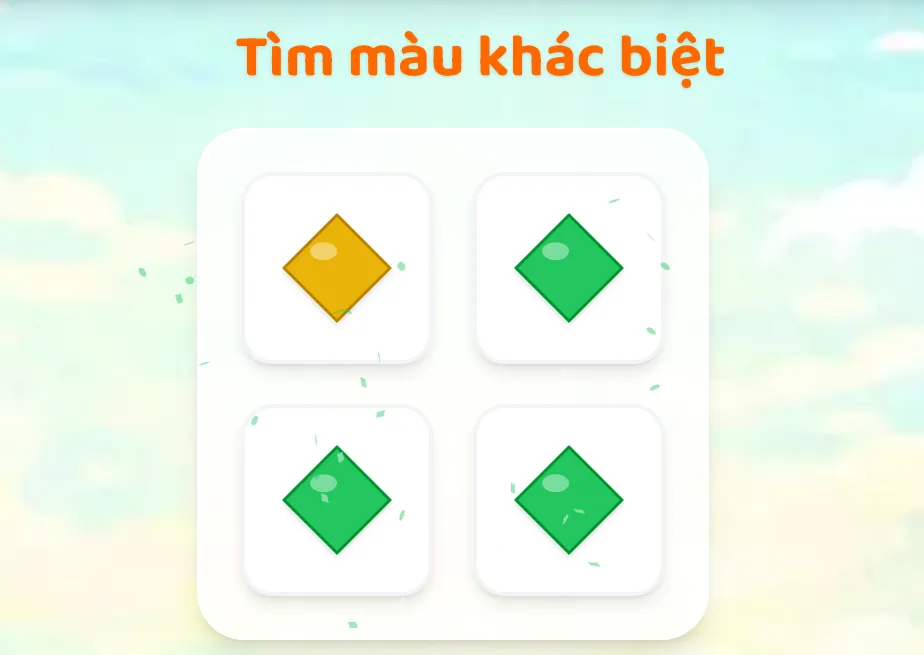 Bé bắt đầu hành trình tìm kiếm những điểm khác biệt thú vị