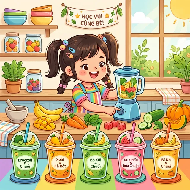 5 công thức smoothie rau trái ngon giúp bé yêu rau hơn